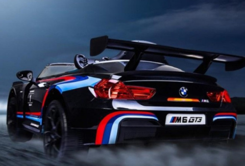 BMW M6 GT3 Auto na akumulator dla dzieci Czarny + Nawiew powietrza + Dźwięki MP3 Światła + Pilot