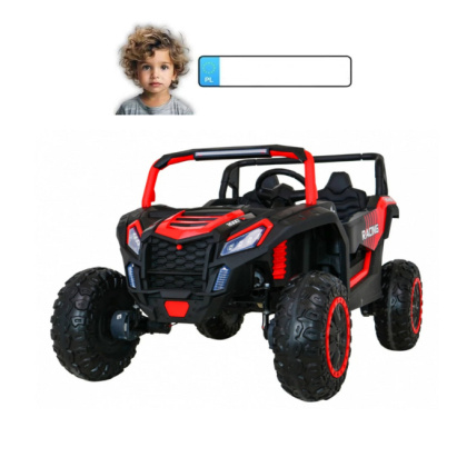 Ogromny buggy na akumulator atv racing dla 2 dzieci 4x200w 24v 4x4 led