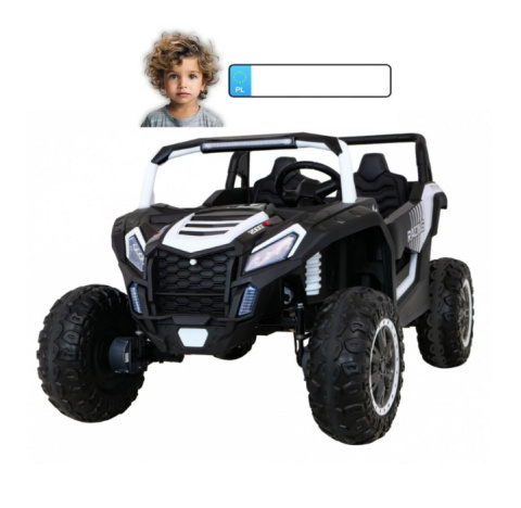 Pojazd Buggy ATV Racing 4x4 Biały