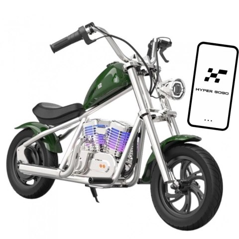 Hyper Gogo Cruiser 12 Plus Motocykl elektryczny z aplikacją - zielony