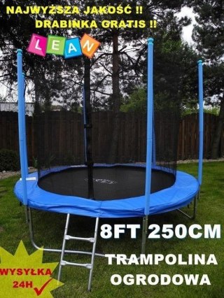 TRAMPOLINA 250cm SIATKA WEWNĘTRZNA 8FT POKROWIEC