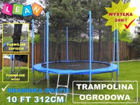 TRAMPOLINA 312cm 10FT SIATKA WEWNĘTRZNA +POKROWIEC