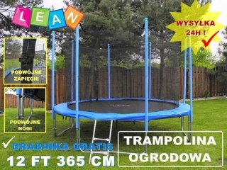 TRAMPOLINA 365cm 12FT SIATKA WEWNĘTRZNA+POKROWIEC