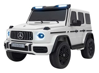 Auto na akumulator Mercedes G63 AMG XXL MP4 Biały 4x200W 24V