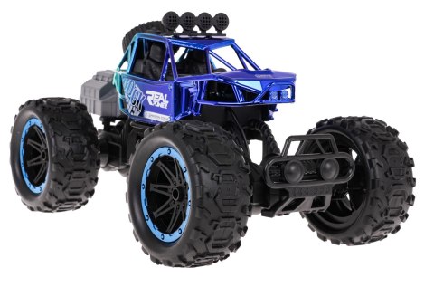 Crawler REAL ROCK z Funkcją Dymu R/C Niebieski