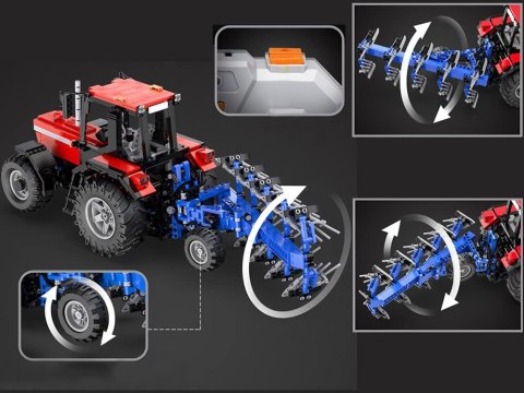 Duży Zestaw klocków 1675-ele 1:17 Traktor + pług Zdalnie sterowany ZA5251