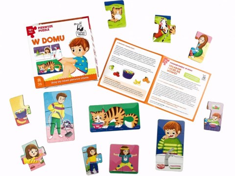 Kapitan Nauka Pierwsze puzzle edukacyjne 36 ele + książeczka W domu KS1021