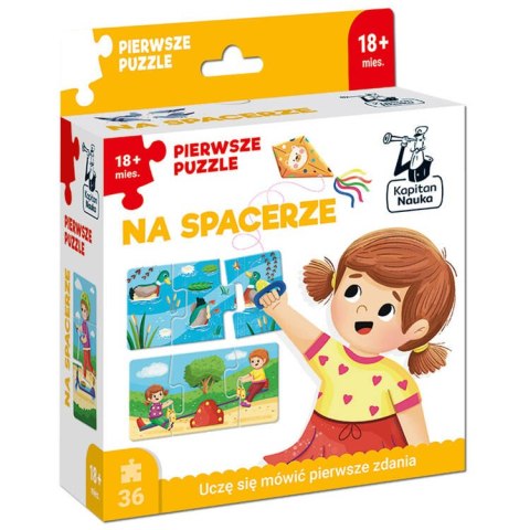 Kapitan Nauka Pierwsze puzzle na spacerze 14 układanek + książeczka KS1020