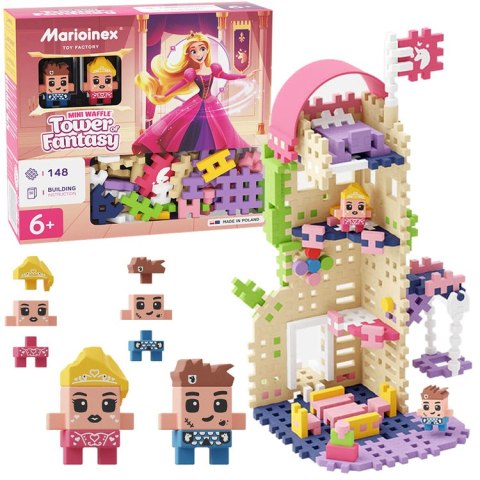 Marioinex Klocki mini wafle Wieża Fantazji 148ele 2 figurki ZA5493