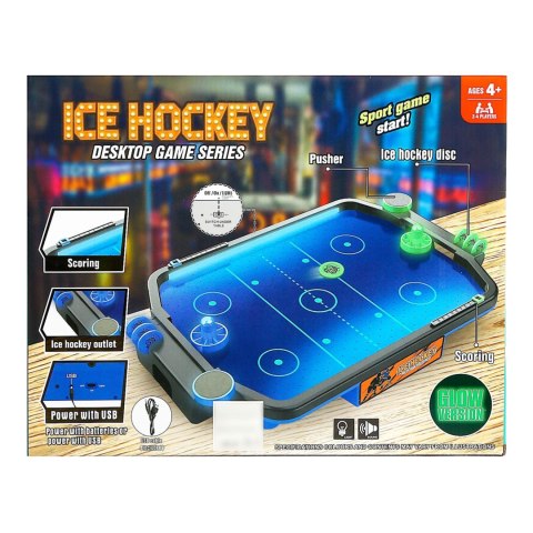 Glow suspended ice hockey with USB port (light music)