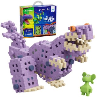 Marioinex Diplodok i T-Rex klocki Mini waffle 148ele + figurka ZA5501