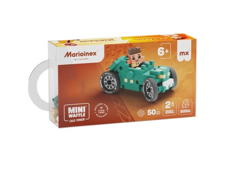 Marioinex Klocki mini waffle zielone auto 50 el + figurka ZA5522