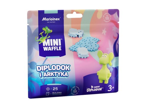 Marioinex Smok Diplodok i Arktyka Mini waffle 25 ele + figurka ZA5497