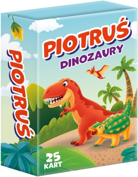 Klasyczna Gra "Piotruś - Dinozaury Mini" Karty Kolorowe Ilustracje Zestaw