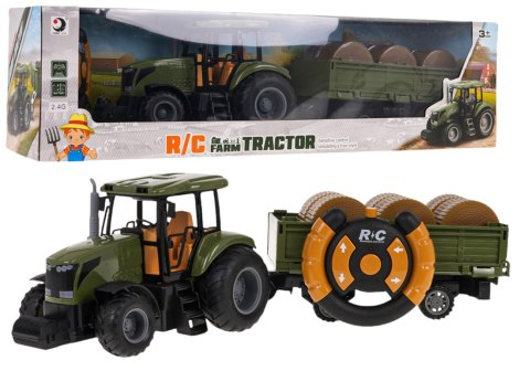 Traktor z Przyczepą Zielony R/C