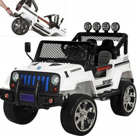 Autko terenowe Raptor Drifter Biały + Pilot + Napęd 4x4 + Schowek + Wolny Start + MP3 LED