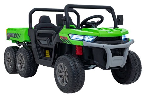 Elektryczny UTV farmer dla dzieci Ciągnik rolniczy 6x6, dla 2 dzieci, 180 W, 12 V, premium, zielony