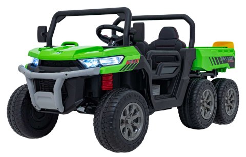 Elektryczny UTV farmer dla dzieci Ciągnik rolniczy 6x6, dla 2 dzieci, 180 W, 12 V, premium, zielony