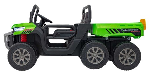 Elektryczny UTV farmer dla dzieci Ciągnik rolniczy 6x6, dla 2 dzieci, 180 W, 12 V, premium, zielony