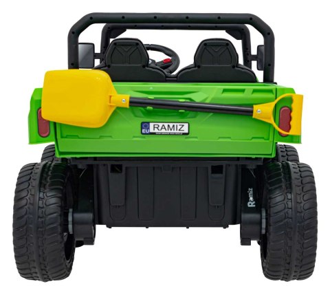 Elektryczny UTV farmer dla dzieci Ciągnik rolniczy 6x6, dla 2 dzieci, 180 W, 12 V, premium, zielony