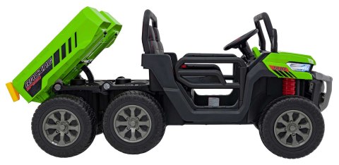 Elektryczny UTV farmer dla dzieci Ciągnik rolniczy 6x6, dla 2 dzieci, 180 W, 12 V, premium, zielony