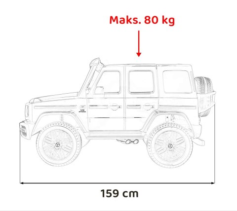 Auto na akumulator Mercedes Benz G63 AMG XXL MP4 Czarny