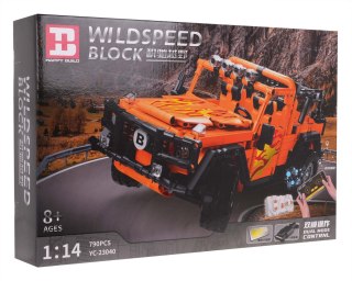 Zestaw Klocków Auto Terenowe Czerwone R/C 790el.