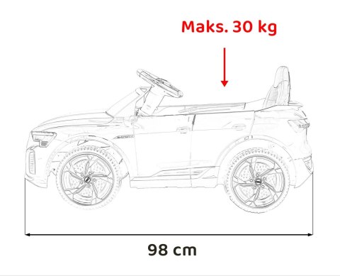 Auto dla dziecka Audi SQ8 Czerwony 2 x 35W