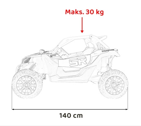 Auto na akumulator Buggy SR SUPER 66 4x75W Czerwony 808.CR