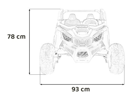 Auto na akumulator Buggy SR SUPER 66 4x75W Czerwony 808.CR