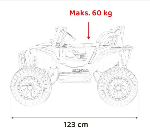 Auto na akumulator HONDA 4x4 Różowy 24V Mocny