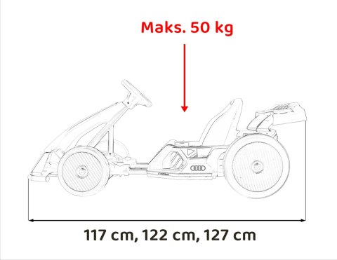 Gokart Audi z Funkcją Driftu Czarny 2x150W 24V