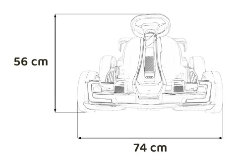 Gokart Audi z Funkcją Driftu Czarny 2x150W 24V