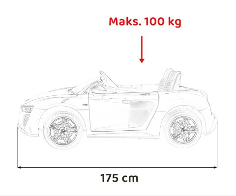 Pojazd Audi Spyder R8 LIFT Biały