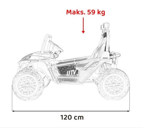 Buggy FASTER 4x4 Zielony 2x150W 24V10Ah