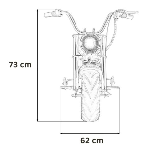 Pojazd Motorek Chopper Warrior Czerwony