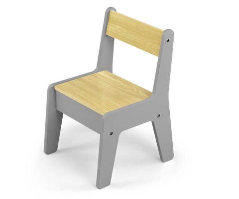 Milly Mally Zestaw mebli Olaf Blocks - Stolik i dwa krzesełka Dark Grey