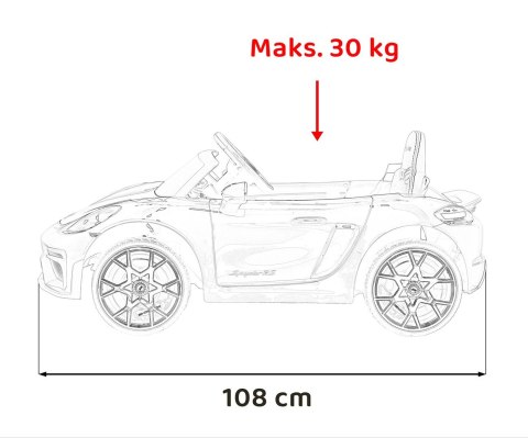 Porsche 718 na akumulator dla dziecka 2x45W