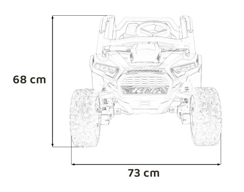 Buggy na akumulator 4x4 KCK Biały 4x45W 24V