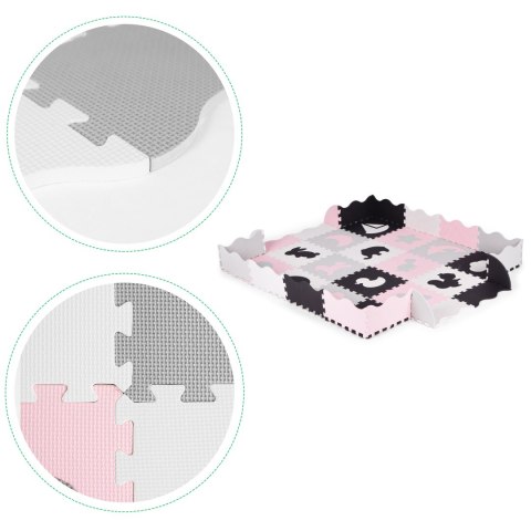 Mata piankowa z płotkiem puzzle suchy basen 36 elementów ECOTOYS