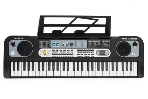 Duży keyboard pianino z mikrofonem dla dzieci + zasilacz