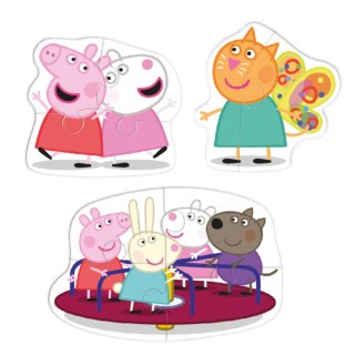 PUZZLE 3w1 "ŚWINKA PEPPA" PEPPA PIG 3 UKŁADANKI W JEDNYM OPAKOWANIU