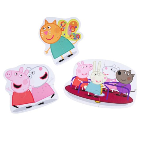 PUZZLE 3w1 "ŚWINKA PEPPA" PEPPA PIG 3 UKŁADANKI W JEDNYM OPAKOWANIU