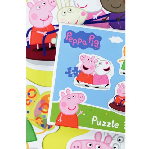 PUZZLE 3w1 "ŚWINKA PEPPA" PEPPA PIG 3 UKŁADANKI W JEDNYM OPAKOWANIU