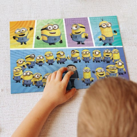 PUZZLE MINIONS MINIONKI 80 ELEMENTÓW KOLOROWA I WESOŁA UKŁADANKA DLA DZIECI