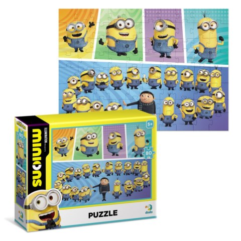 PUZZLE MINIONS MINIONKI 80 ELEMENTÓW KOLOROWA I WESOŁA UKŁADANKA DLA DZIECI