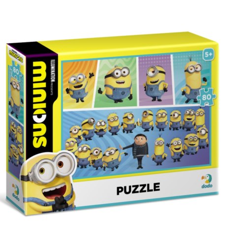 PUZZLE MINIONS MINIONKI 80 ELEMENTÓW KOLOROWA I WESOŁA UKŁADANKA DLA DZIECI