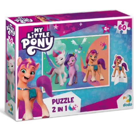 PUZZLE MY LITTLE PONY Z FIGURKĄ KUCYKA UKŁADANKA 60 ELEMENTÓW DLA DZIECI