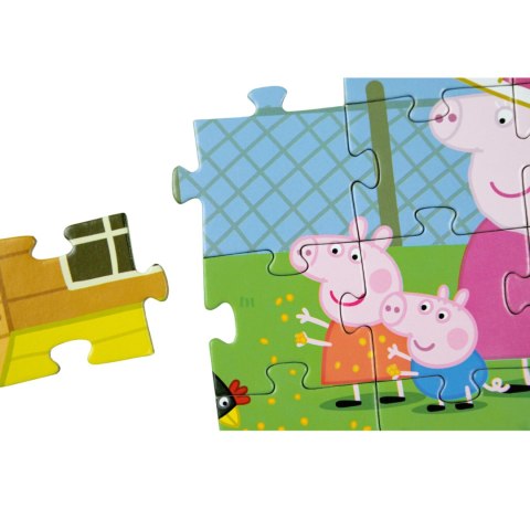 PUZZLE PEPPA PIG ŚWINKA PEPPA 30 ELEMENTÓW UROCZA UKŁADANKA DLA MALUCHÓW