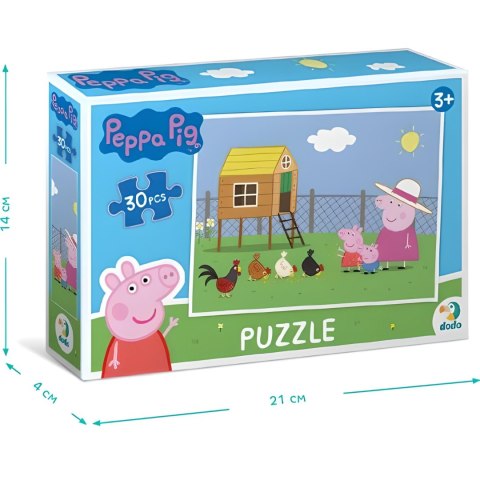 PUZZLE PEPPA PIG ŚWINKA PEPPA 30 ELEMENTÓW UROCZA UKŁADANKA DLA MALUCHÓW